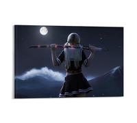 Poster of A Girl Carrying A Samurai Sword Poster Vintage Art, Wall Canvas, Decoration Aesthetic, Living Room, Kids Room Dormitory, Cafe, Bathroom, Suitable for Bedroom, Gym, Cool Classic 20x30inch(50x
