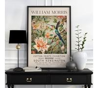 Poster of a William Morris Print Bird, William Morris Exhibition Print Bird, William Morris Poster, Vintage Wall Art, Textiles Art, Bird Print (7) (A3 11.7x 16.5 in)