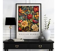 Poster of a William Morris Print Bird, William Morris Exhibition Print Bird, William Morris Poster, Vintage Wall Art, Textiles Art, Bird Print (4) (A3 11.7x 16.5 in)
