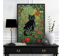 Poster of a William Morris Print, Cat William Morris Exhibition Print, Gold William Morris Poster, Vintage Wall Art, Textiles Art, Vintage Poster (4) (A2 23.38 x 16.53 in)