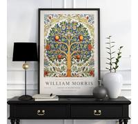 Poster of a William Morris Tree of Life Print, William Morris Exhibition Print, William Morris Poster, Vintage Wall Art, Textiles Art, Tree Poster (10) (A3 11.7x 16.5 in)