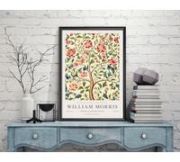 Poster of a William Morris Tree of Life Print, William Morris Exhibition Print, William Morris Poster, Vintage Wall Art, Textiles Art, Tree Poster (4) (A4 8.27 x 11.69 inch)