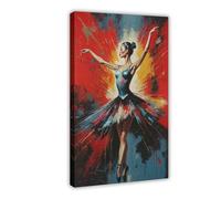 Poster of An Elegant Ballerina Canvas Poster Bedroom Decor Landscape Office Room Decor Gift 8" L X 12" W