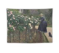 Poster of Roses in The Garden of Gustave Caillebotte Artworks Tapestry Room Aesthetic Wall Art Prints Home Modern Decor Gifts 60"x80"