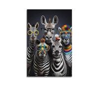 Poster of The Zebra Five Brothers Poster Decorative Painting Canvas Wall Posters And Art Picture Print Modern Family Bedroom Decor Posters 20x30inch(50x75cm)