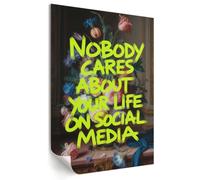 Poster Print for Bedroom and Living Room Wall 29,7x42 cm Nobody cares