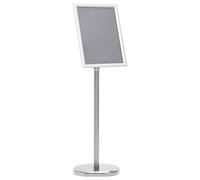 Poster Stand Pedestal Silver A4 Aluminium Alloy Adjustable Rotating Display Slim