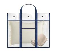 Poster Storage Bag - Artwork Storage Bag | Clear Waterproof Art Carrier, Large PVC Poster Holder, Bulletin Board Case, Sketching Organizer with Handle & Pocket for Drawings and Prints