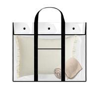 Poster Storage Bag - Clear Waterproof Art Organizer Poster Bag, PVC Bulletin Holder | Storage Solution For Capacity, Art Portfolio Bass With Carry Handle Pocket For Sketching Painting A, Black