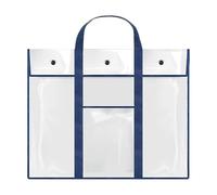 Poster Storage Bag - Clear Waterproof Art Organizer | PVC Poster Holder, Bulletin Board Storage Bag with Handle and Pocket, Portable Storage Organizer for Sketching, Drawing, Artwork, and Documents