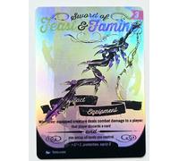 Poster Style Sword of Feast and Famine #01 Foil - Alternative Custom Art Artifact MTG