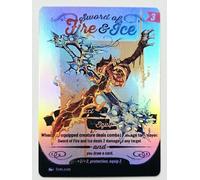 Poster Style Sword of Fire and Ice #01 Foil - Alternative Custom Art Artifact MTG