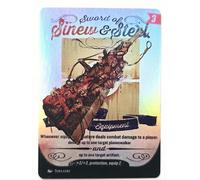 Poster Style Sword of Sinew and Steel #01 Foil - Alternative Custom Art Artifact MTG