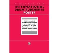 Poster: The 40 International Drum Rudiments Presented on an Easy to Read, 2-color 18" X 24" Chart. Suitable for Home, Studio, Classroom or Office Display.