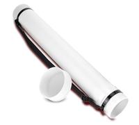 Poster Tube Drawing Tube Poster Documents Storage Tube PE Material Extendable Thickened Blueprint Carrying Transport Tube 25in To 42in with Shoulder Strap for Artworks,Blueprints,Drafting(White)