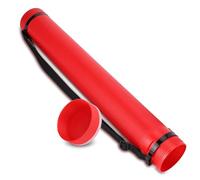 Poster Tube Drawing Tube Poster Documents Storage Tube PE Material Extendable Thickened Blueprint Carrying Transport Tube 25in To 42in with Shoulder Strap for Artworks,Blueprints,Drafting(Red)