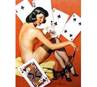 Poster Vintage Pin Up Girl 0032 ... Various Sizes (A4 Size 21 x 29 cms)