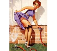 Poster Vintage Pin Up Girl 006 ... Various Sizes (A4 Size 21 x 29 cms)