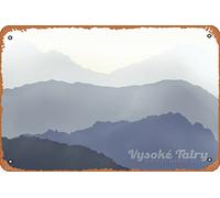 Poster - Vysoke Tatry/High Tatras/Slovakia/TANAP/Procreate Nature and Landscapes Classic Man Cave Wall Art Decor 8x12 inch Metal Tin Sign Plaque Poster