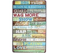 Poster Wall Art Rules Close Lock The Flag Resistant Hanging Iron Painting Decorative Tin Signs For Cafe Club Office 30X20Cm