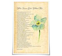 poster “When Tomorrow Starts Without Me“ Poem on Canvas - Comforting Memorial Art Print, Framed Poster for Loss of Loved One, Funeral Home or Bedroom Decor(Unframed,12x18inch(30x45cm))