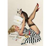 Poster World Vintage Pin Up Girl 001 Various Sizes (A4 Size 21 x 29 cms)