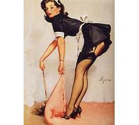 Poster World Vintage Pin Up Girl 002 Various Sizes (A4 Size 21 x 29 cms)