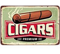 Posteration Bonoff Cigar Cuban Cigars Plaque Fun Entrance Retro Metal Tin Sign Exquisite And Beautiful Metal Sign For Bar Pub Restaurant 20X30Cm