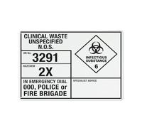 Posteration Clinical Waste Unspecified Nos291X Emergency Information Wear-Resistant And Durable Metal Sign Not Easy To Rust Metal Tin Sign For Hotel Farmhouse Bathroom 20X30Cm