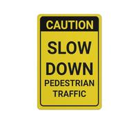 Posteration Slow Pedestrian Traffic Exquisite And Beautiful Iron Poster Painting Not Easy To Deform Iron Signs For Office Bathroom Room 20X30Cm