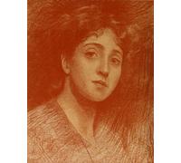 Posterazzi Magazine of Art 1898 Study of a Head in Red Chalk Poster Print by John da Costa, (18 x 24)