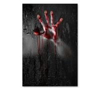 Postereck - 0051 - Bloody Hand, Horror Blood Violence Fear Psycho - Art Wall Art, Photo Print, Gothic Decor - 30 x 20 in