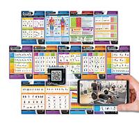 Posterfit Muscle Building, Exercises & Body Conditioning, Fitness Posters - Set of 13 - Laminated - LARGE FORMAT - 841mm - 594mm (A1) - Gym Workout Charts - Video tutorials