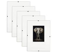 Postergaleria Frameless picture frame |18x24cm |Set 5 pieces |Clear plexiglass |with clips | Picture holder for photos posters |Poster frame |many sizes |good for living room, dining room, transparent