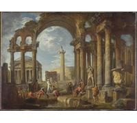 POSTERIIk Famous Animal Posters Vintage Picture a Capriiiiiccio of Roman Ruins with the Pantheon by Paolo Pannini Modern Wall Decor for Home Decor 60x90cm
