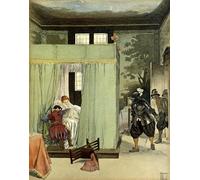 POSTERIIk Famous Animal Posters Vintage Picture a Protestant Gentleman Finds Refuge in the Bed by Hermann Vogel Modern Wall Decor for Home Decor 60x90cm