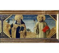 POSTERIIk Famous Animal Posters Vintage Picture Abbot and St Benedict by Benozzo Di Lese Di Sandro Gozzoli Modern Wall Decor for Home Decor 60x90cm