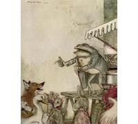 POSTERIIk Famous Animal Posters Vintage Picture Aesops Fables by Arthur Rackham Modern Wall Decor for Home Decor 60x90cm