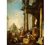 POSTERIIk Famous Animal Posters Vintage Picture Alexander the Great At the Tomb of Achilles by Paolo Pannini Modern Wall Decor for Home Decor 60x90cm