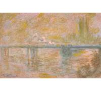 POSTERIIk Famous Animal Posters Vintage Picture Charing Cross Bridge in London by Claude Monet Modern Wall Decor for Home Decor 60x90cm