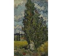 POSTERIIk Famous Animal Posters Vintage Picture Cypresses and Two Women by Vincent Van Gogh Modern Wall Decor for Home Decor 60x90cm