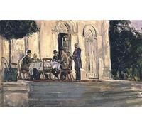 POSTERIIk Famous Animal Posters Vintage Picture Dinner on the Badenburg Terrace At Castle Nymphenburg by Max Slevogt Modern Wall Decor for Home Decor 60x90cm
