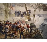 POSTERIIk Famous Animal Posters Vintage Picture Farragut on the At Mobile Bay by Henry Alexander Ogden Modern Wall Decor for Home Decor 60x90cm
