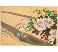 POSTERIIk Famous Animal Posters Vintage Picture Flowers of a Hundred Worlds Flower Boat by Kamisaka Sekka Modern Wall Decor for Home Decor 60x90cm