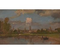 POSTERIIk Famous Animal Posters Vintage Picture From the River with Christ Church in the Foreground by Mallord William Turner Modern Wall Decor for Home Decor 60x90cm