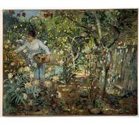POSTERIIk Famous Animal Posters Vintage Picture Garden of Roses in Painting by Henri Edmond Cross Modern Wall Decor for Home Decor 60x90cm