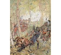 POSTERIIk Famous Animal Posters Vintage Picture George Washington At the Battle of Monongahela Against the French on July Modern Wall Decor for Home Decor 60x90cm