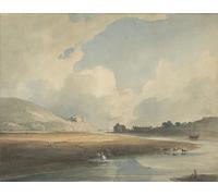 POSTERIIk Famous Animal Posters Vintage Picture Harlech Castle and Twgwyn Ferry by Varley Modern Wall Decor for Home Decor 60x90cm