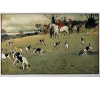 POSTERIIk Famous Animal Posters Vintage Picture Hunting Scene a Trail by Cecil Charles Windsor Aldin Modern Wall Decor for Home Decor 60x90cm