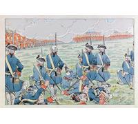 POSTERIIk Famous Animal Posters Vintage Picture Illustration From the Book les Epees De France the Battle of Fontenoy on May Modern Wall Decor for Home Decor 60x90cm